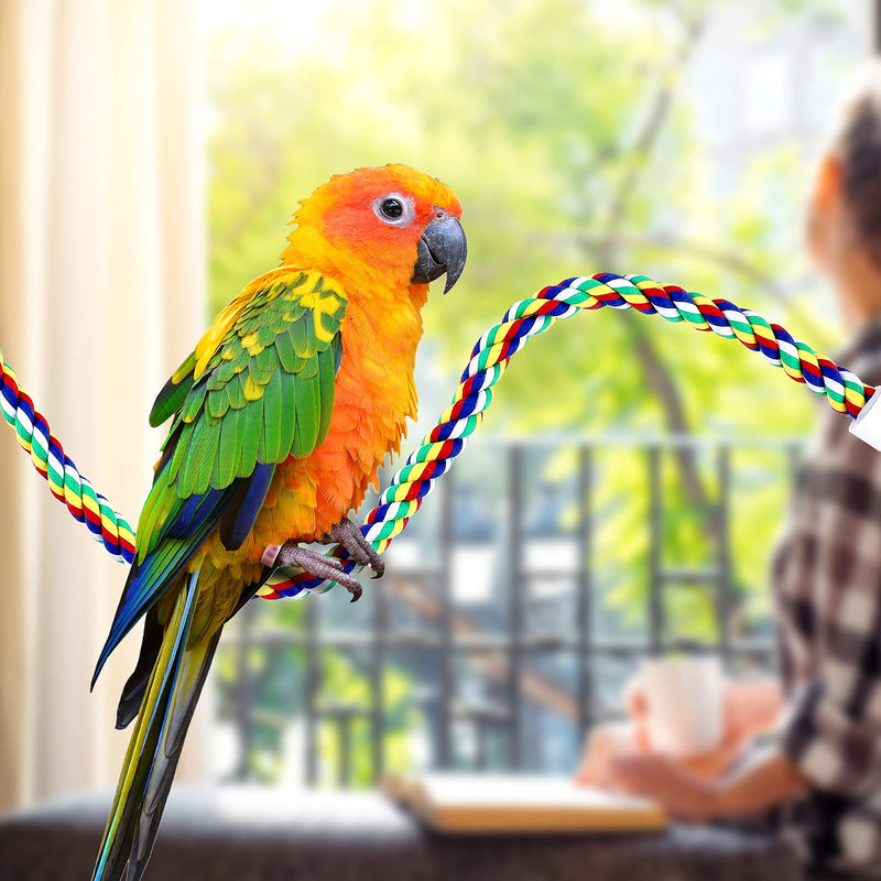 Weewooday 2 Pcs Bird Rope Perches Climbing Rope Bird Cage Accessories for Parrots, Parakeets, Cockatiels, Conures(31.5 Inch) 31.5 Inch - PawsPlanet Australia