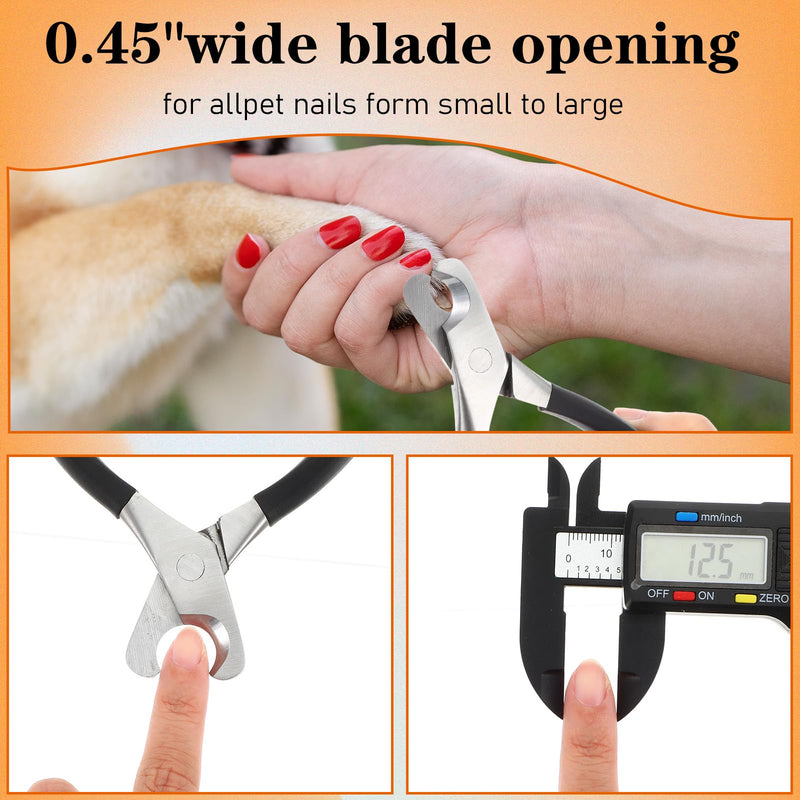 Heavy Duty Dog Nail Clippers - Cuts Thick Nails Like Butter, Wide Open Dog Nail Clippers Professional Nail-Trimmer for Large Breed with Razor Sharp Blade (Black) - PawsPlanet Australia