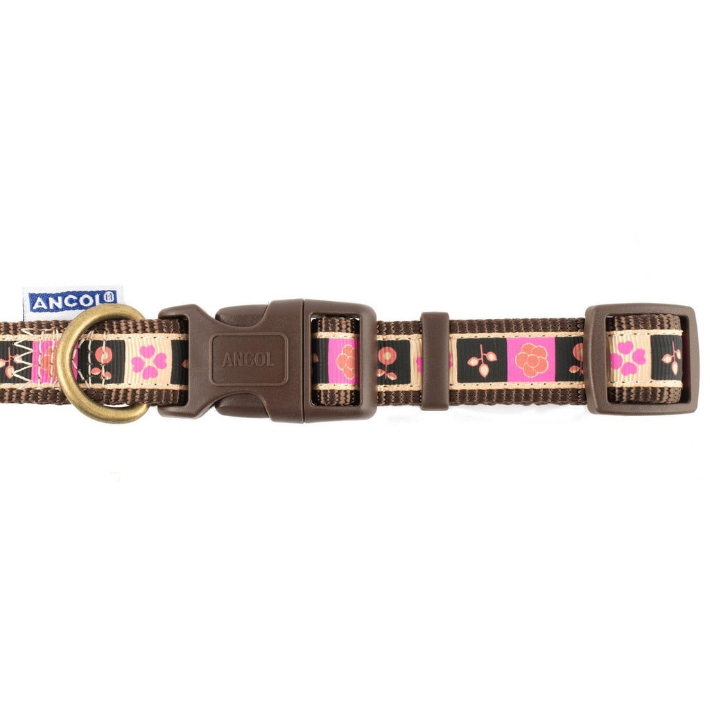 Ancol Indulgence Chocolate Squares Adjustable Collar, 45-70 cm Length Gold 45 - 70 cm Length - PawsPlanet Australia
