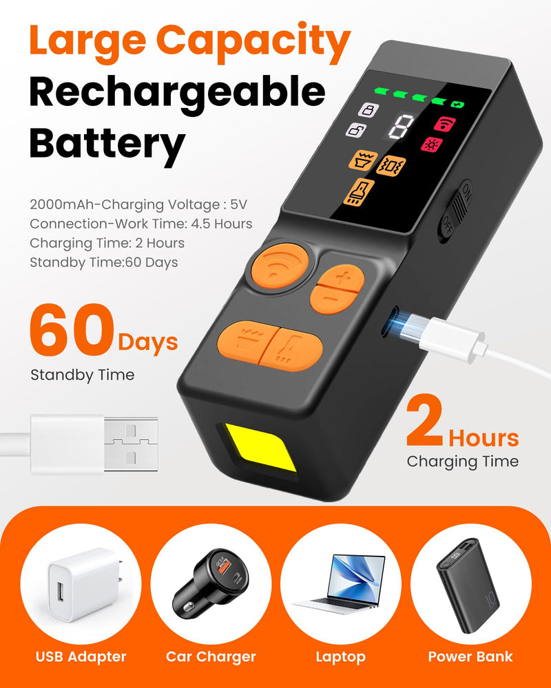 [Digital LED Display] ultrasonic Dog bark Deterrent with 4 Transmitters, 10 Gears Dog Training Device for Large/Medium/Small Dogs, Rechargeable Anti Barking Device & Dog Repellent with Flashlight Black - PawsPlanet Australia