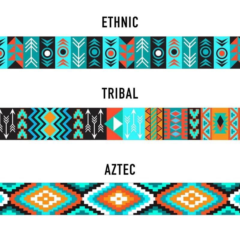 Nylon Dog Collar Buckle Tribal Pattern Pattern 1 12-16 inch 12-16 in Patterned - PawsPlanet Australia