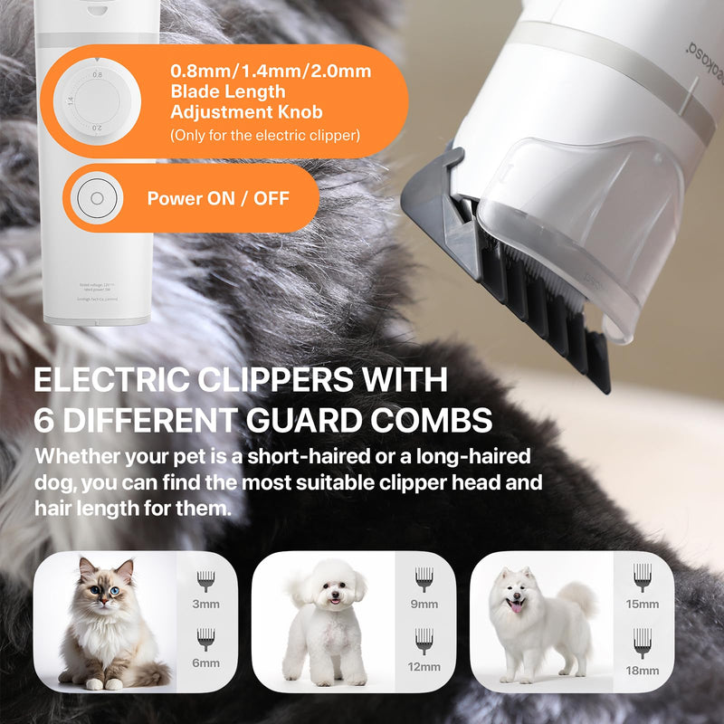 Neakasa S1 PRO 5 in 1 Dog Grooming Kits, 3L Capacity Pet Grooming Vacuum with Dog Clippers, Pet Grooming Tools for Shedding, Home Cleaning - PawsPlanet Australia