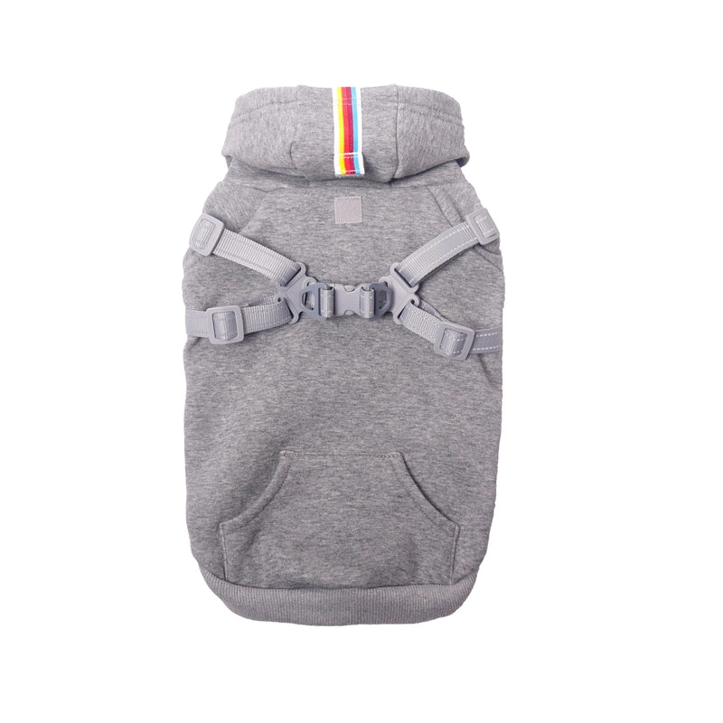 Dog Hoodies with Hurns Built in, Dog Sweatshirt for Small, Medium, and Large Dogs, Warm Sweaters for French Bulldogs, Pitbull, Puppy, Winter Jacket Alternative - Light Grey - 2XL - PawsPlanet Australia