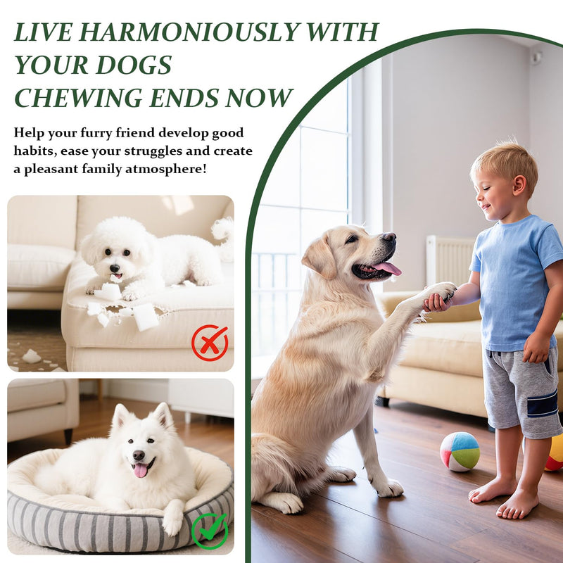 No Chew Spray for Dogs, Bitter Apple Deterrent to Stop Chewing, Licking and Biting on Furniture, Shoes and Plants, Alcohol Free Puppy Training Aid for Indoor and Outdoor Use, 2 Pack 100 ml - PawsPlanet Australia