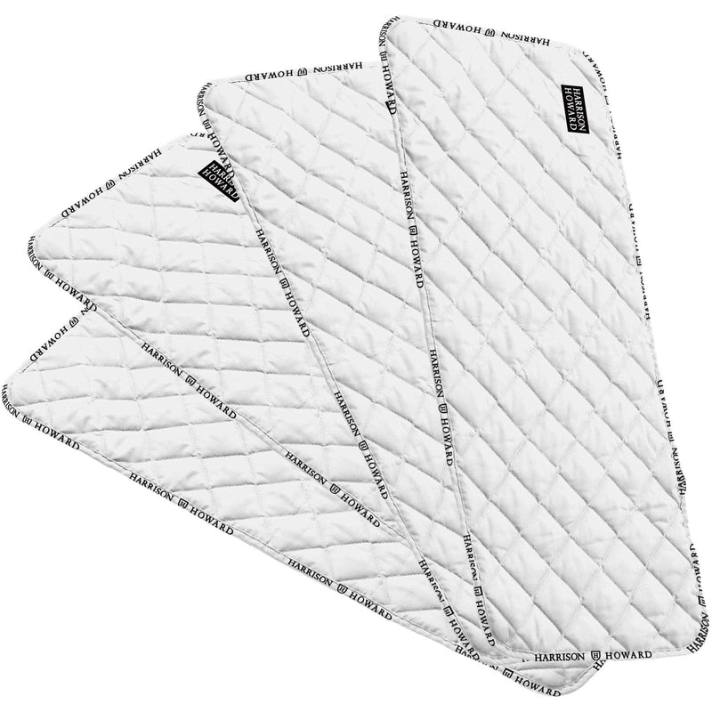 Harrison Howard Medicine-Retaining Shock-Absorbing Pressure Sores Prevention Quilted Leg Wraps for Horse Set of 4-White M Medium White