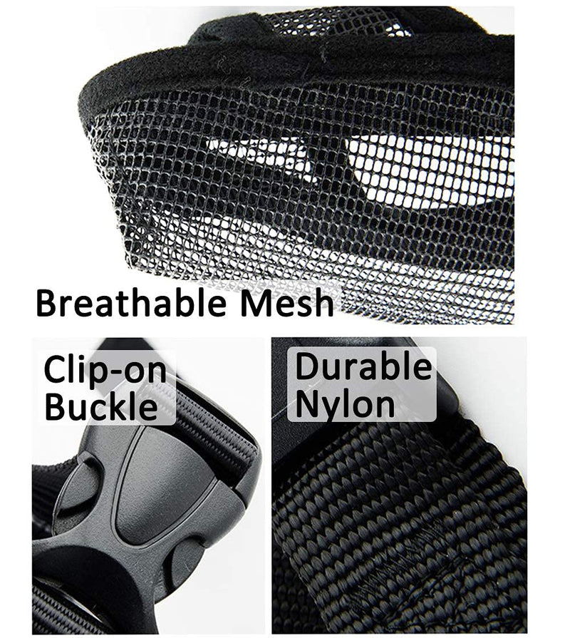 Crazy Felix Nylon Dog Muzzle for Small Medium Large Dogs Poodle Labrador Golden Retriever Doberman, Air Mesh Breathable and Drinkable Pet Muzzle for Anti-Biting Chewing Scavenging(Black,L) Black L - PawsPlanet Australia