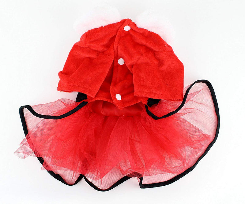 Midlee Mrs. Claus Santa Tutu Dog Dress (X-Large) X-Large
