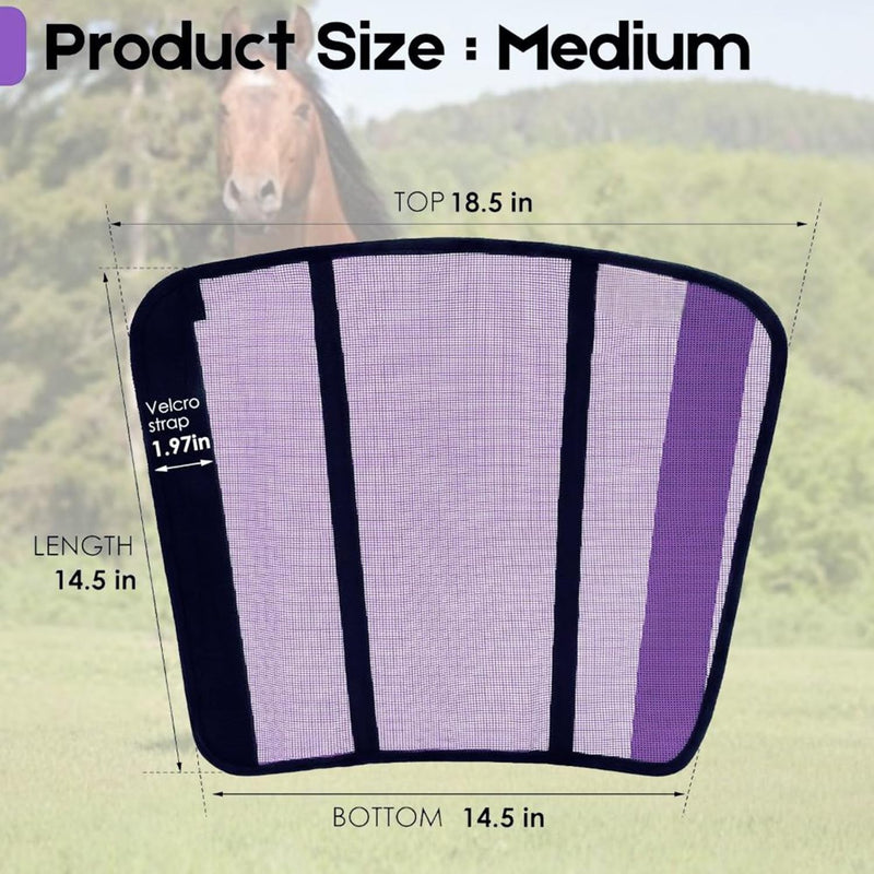 Horse Fly Boots - Breathable Mesh Protection Set of 4, Comfortable Horse Leggings, Equine Supplies for Horses, Reduces Stomping & Leg Fatigue (Purple) - PawsPlanet Australia