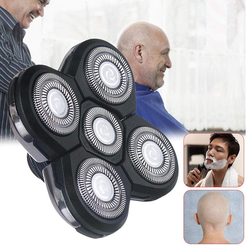 5 Head Shaver Heads, 2PCS Shaver Blade Heads Shaver Replacement for Electric Razor Shaving Bald Tool, Head and Face Electric Razor Shaver Head, Not Fit for Remington Razors and Skull Rotary Razors Black - PawsPlanet Australia