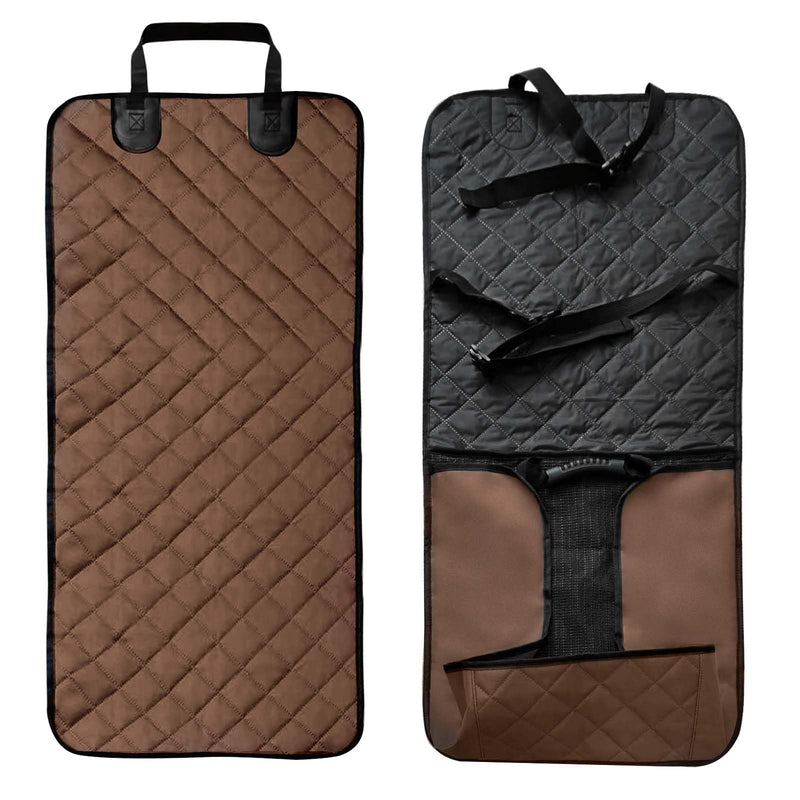 Full Protection Dog Car Seat Cover with Side Flaps Nonslip Scratchproof. Waterproof Front Seat Car Cover Fits for Most Vehicles 1 Pack (brown) Universal Fit brown - PawsPlanet Australia