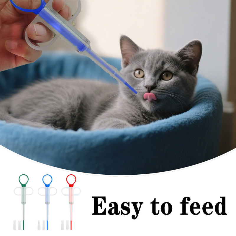Pack of 3 pill dispensers, cat, tablet dispenser, ad tab cat, dogs pet feeder, for cats, pill assist, tablet divider, entry aid, pet pill launcher, reusable pusher tablet