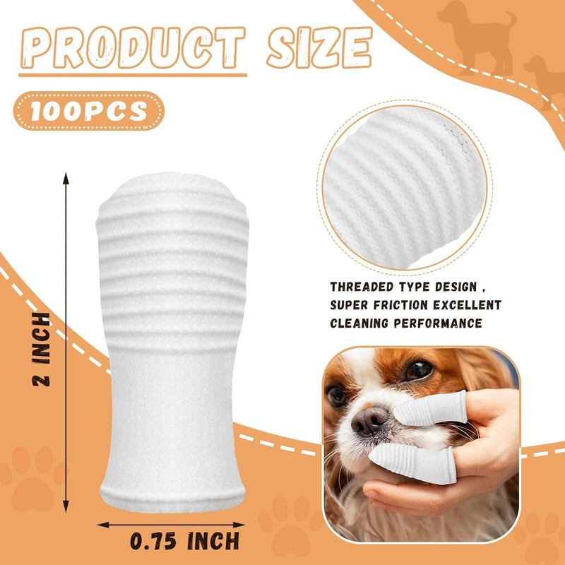 Dual Sided cat Toothbrush, Finger Toothbrush with Micro Head for Small to Large Dogs & Cats (Black, Small Round) - PawsPlanet Australia
