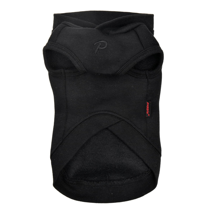 Puppia Rupert Cute Winter Hooded Shirts for Small and Medium Dogs, Black, Medium - PawsPlanet Australia