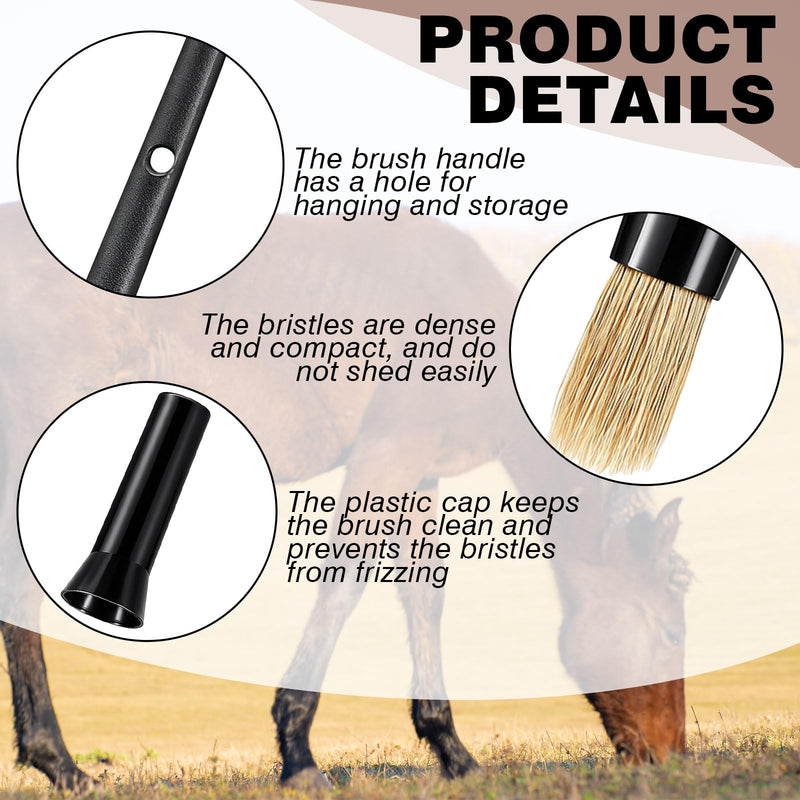 2 Set Hoof Oil Brush for Horses with Cap Black for Horse Hoof Care to Restore Dry and Fragile Hooves - PawsPlanet Australia