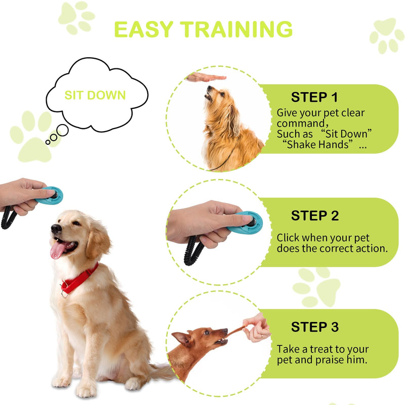 Dog Clicker Training Kit, Dog Training Treat Pouch and Dog Clickers, Dog Treat Bag with Clicker Training for Dogs, Pet Treat Bag with Waist Belt Shoulder Strap Poop Bag Dispenser - Black /w 2 Clickers 7.0x5.5x2.4 in Black Clicker Set