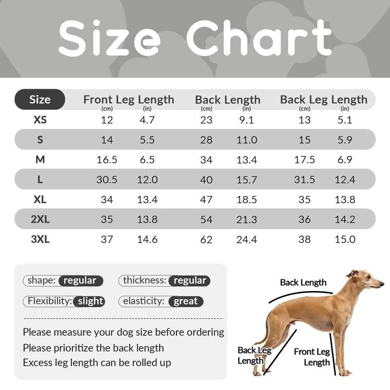 PUMYPOREITY Dog Onesie Surgery Recovery Suit, Dog Anti Lick Leggings Long Leg Vest Medical Pet Shirt after an Operation Non Restrictive on Movement(Grey, XL) Grey