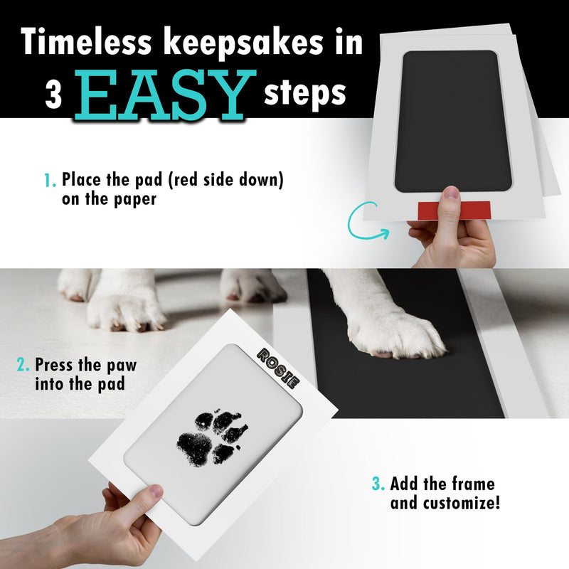 XL Inkless Pet Paw Print Kit | Clean-Touch Ink Pads for Large Dogs | Keepsake Frames + Accessories by BabyMushroom - PawsPlanet Australia