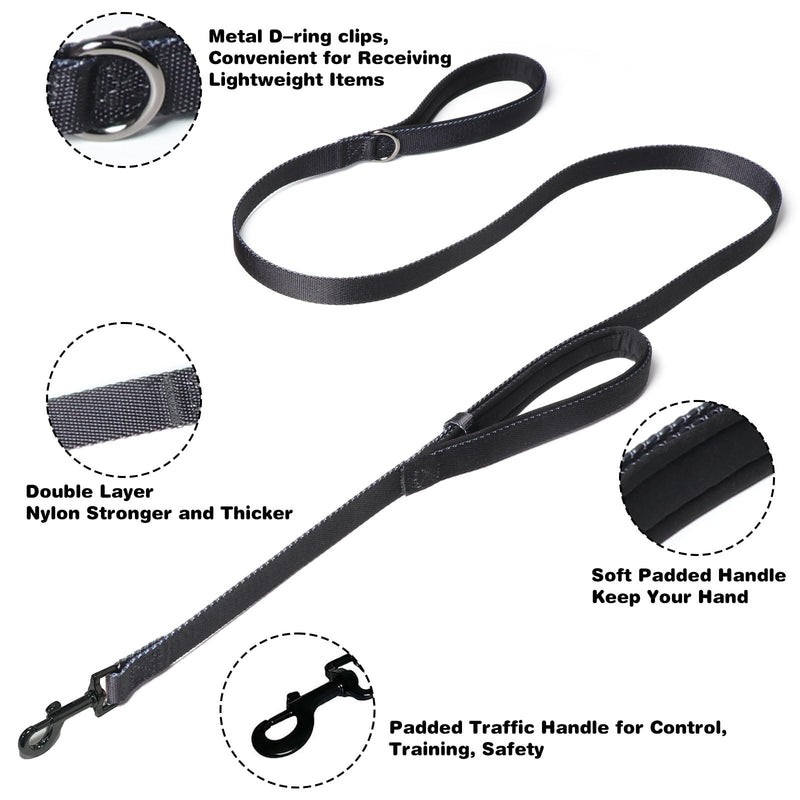 Prong Collar for Dogs,Dog Training Collar with One Professional Training Leash,Adjustable Pinch Collar with Quick Release Metal Buckle, No Pull Choke Collar for Small Medium Large Dogs（Silver, M/L） M/L (Neck：16″-22″，3mm ) - PawsPlanet Australia