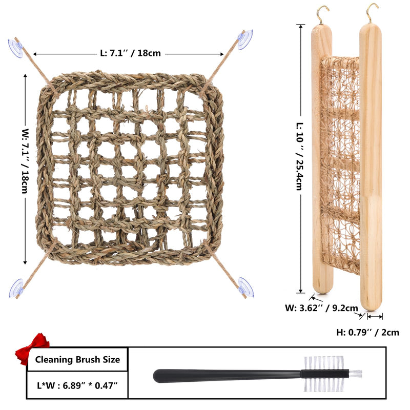 Hermit Crab Toys, Seagrass Hammocks and Hermit Crab Ladder Bridges Set with Small Brush, Hermit Crab Accessories are Perfect Decorations and Accessories for Aquariums and Tanks. Small Pet Safe - PawsPlanet Australia
