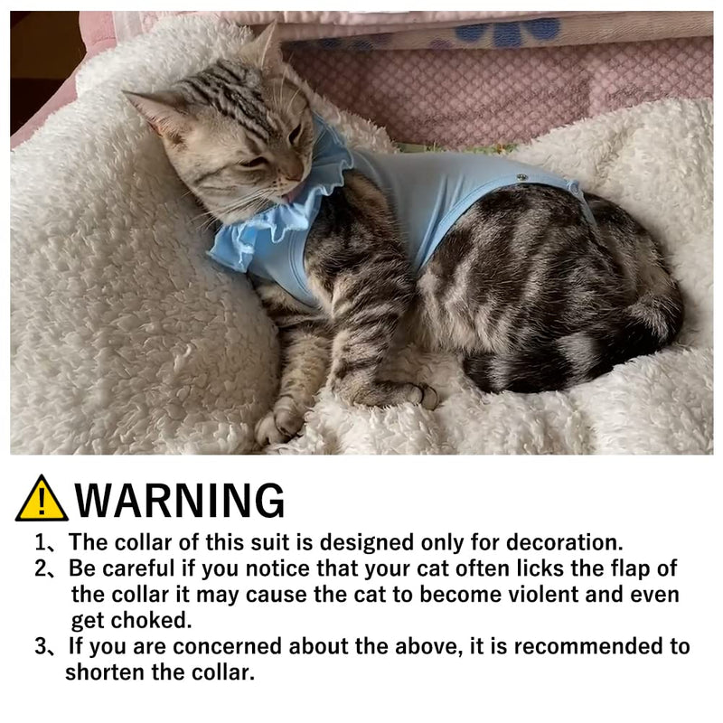 Cat Recovery Suit for Abdominal Wounds and Skin Diseases,Breathable Surgical Recovery Shirt After Surgery Wear Anti Licking Wounds,E-Collar Alternative for Female Cats Kitten(RSC01-orange-m) Medium orange - PawsPlanet Australia