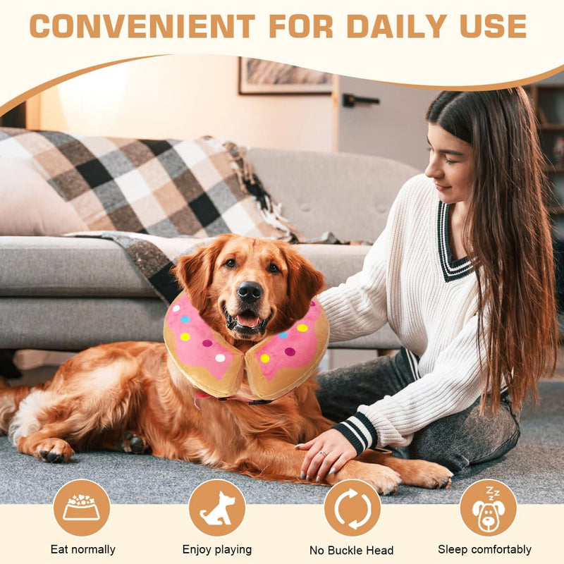 Inflatable Dog Collar, Protective Collar, Dog Collar, Leak Protection, Adjustable Cat Collar, Soft Cat Collar, Collar for Dogs After Surgery, Recovery Collar for Recovery After Surgery L
