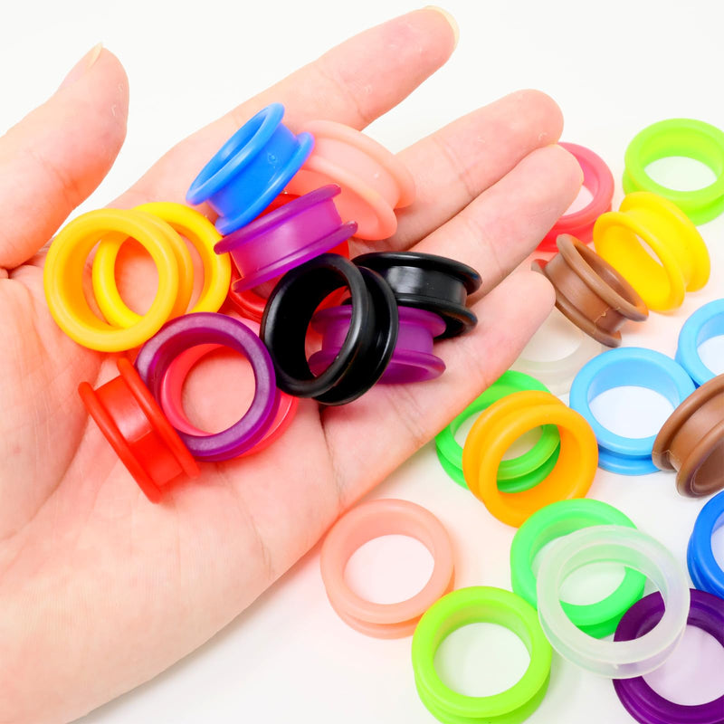 Honbay 28PCS Soft Silicone Scissors Finger Rings Grips Inserts Grooming Shear Thumb Inserts Ring Finger Protector Ring Scissor Accessories for Barber Hair Cutting Scissors Dog Cat Pet Hair Shears - PawsPlanet Australia