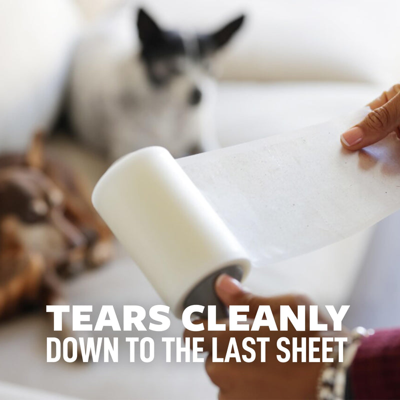 Scotch-Brite Pet Hair Pickup Extra Sticky Large Lint Roller, Designed for Removing Fur + Fluff on Couches, Clothes, Dog and Cat Beds, & More, 1 Pack, 60 Easy-Tear Adhesive Sheets Total 1 Roller, 60 sheets - PawsPlanet Australia
