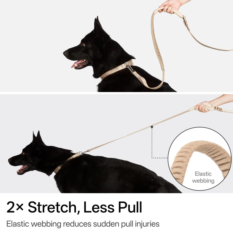 Hands Free Dog Leash Adjustable Versatile Crossbody Waist Dog Leash Reflective Comfortable Padded Handles Shock Absorbing Walking Lead for Small Medium Large Dogs (Light-Burgundy, M) Light-Burgundy