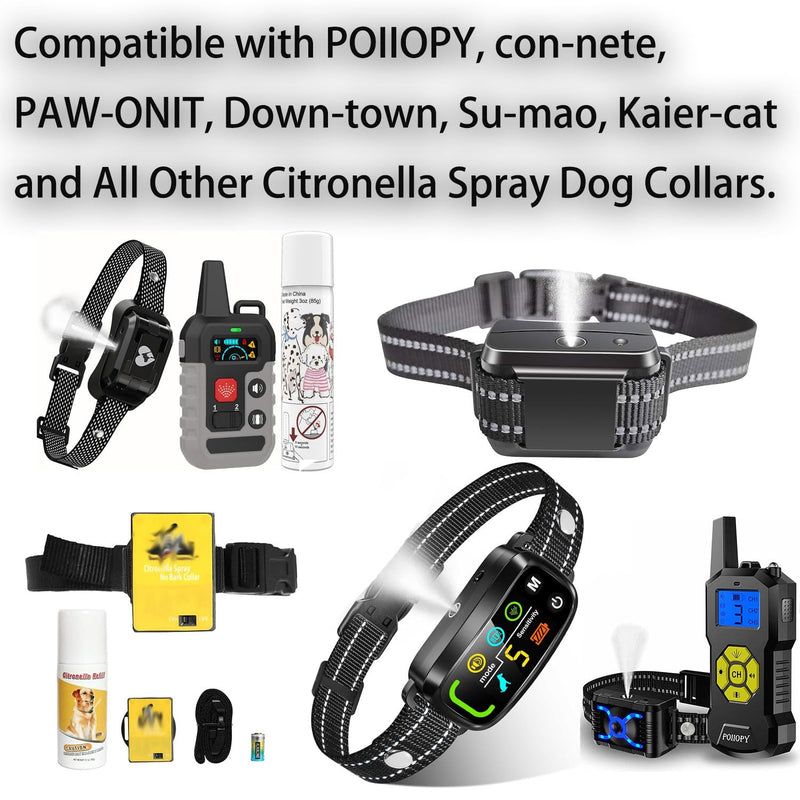 Citronella Spray Refill Can All Other Brand Citronella Spray Dog Collars, Remote Training Collars, Dog Anti-Bark Collars, Humane and Safe Spray for Pets, 90ml/Can (New Formula) 2 Pack (New Formula)