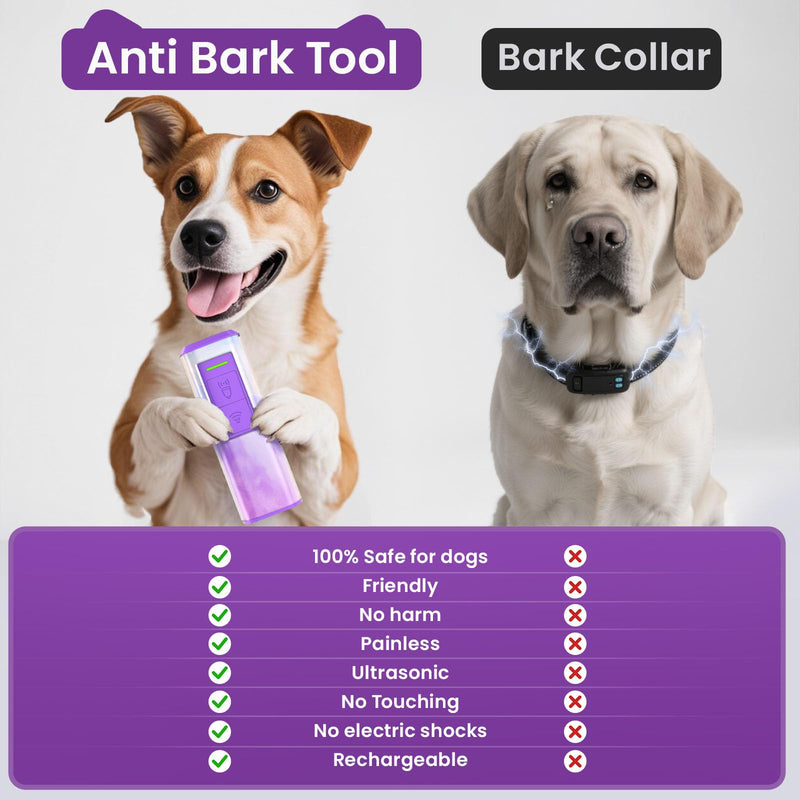 HOPFROG Ultra-Sonic Bark Deterrent for Dogs - Effective Anti Barking Device with 50ft Range, Humane Training Tool for Small/Medium/Large Dogs, Indoor & Outdoor Use - PawsPlanet Australia