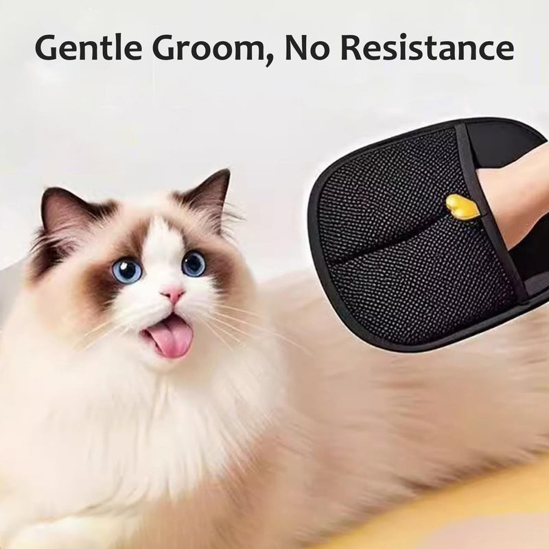 Pet Hair Remover Gloves for Cats & Dogs, Electrostatic Grooming Gloves for Fur Removal, Reusable Silicone Pet Hair Brush, Adjustable Animal Hair Removal Tool - PawsPlanet Australia