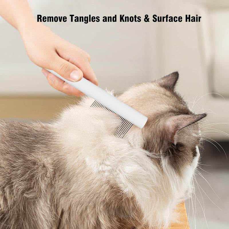 Cat comb dog comb, Pet Comb for Grooming Logh Haired Dog and Cat Comb, Removes and Prevents Matted Fur Brush, Stainless Steel Teeth Grooming Comb for Pet Cleaning Styling Hair