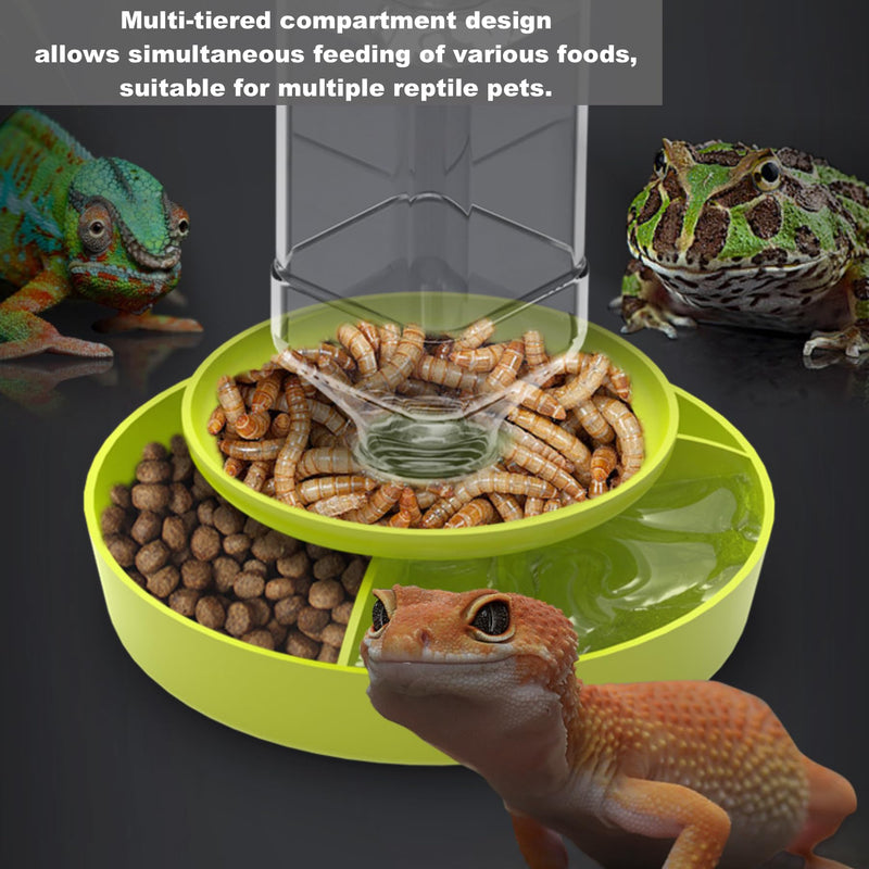 2-in-1 Reptile Feeding Water Bottle and Feeding Clamp,Automatic Feeders Bowl for Bearded Dragon Gecko Snake Lizard Turtles and Other Small Animals - PawsPlanet Australia