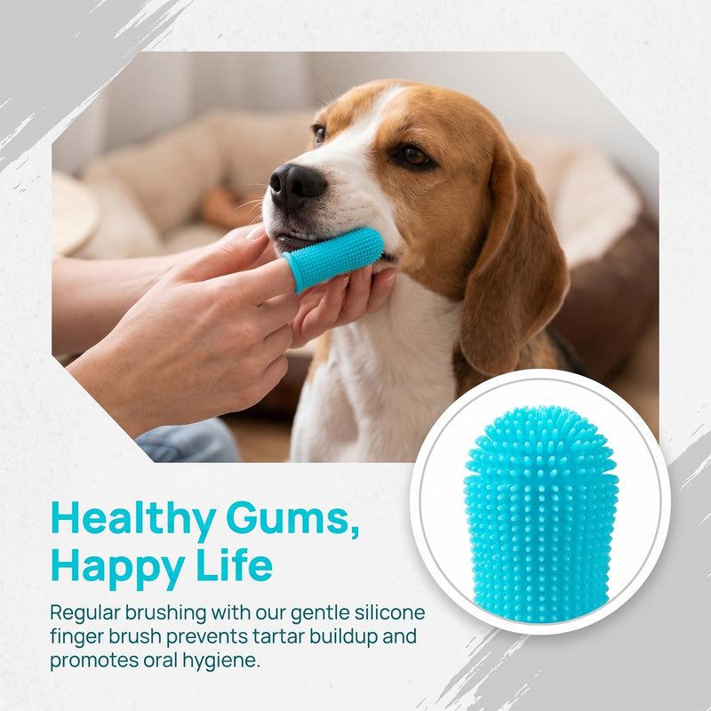 20PCS Dog Toothbrush, 360° Dog Toothbrush Finger Toothbrush Cat, Finger Toothbrush Dog, Finger Brush Dog Dental Care, Dog Dental Care, Toothbrush Dog for Small Pets, Oral Care Set