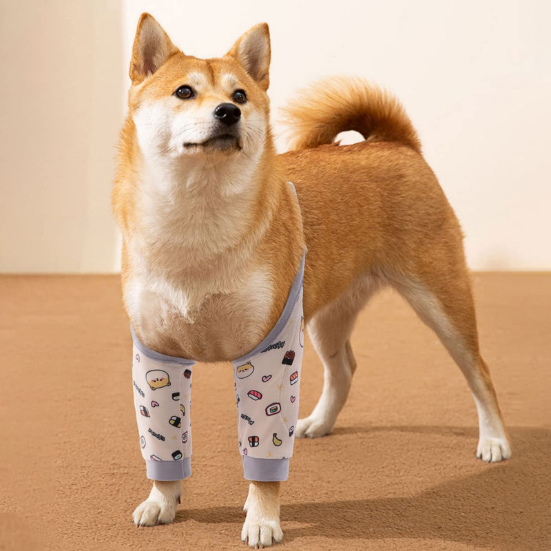 ROZKITCH Dog Surgery Recovery Sleeve for Front Legs, Pet Prevent Licking Wound Elbow Brace Protector, Dog Leg Sleeve to Stop Licking Cone Collar Alternative for Sprain ACL CCL Arthritis Cute Dog 2XL 2XL(A Sleeve Length:13.3") - PawsPlanet Australia