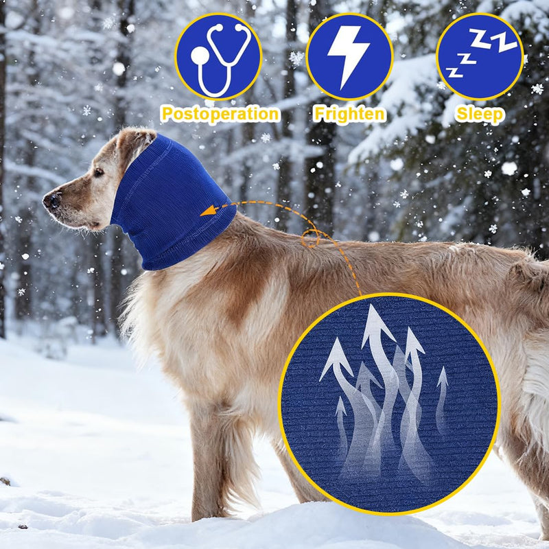 2 Pack Soothing Earmuffs for Dogs, Noise Protection, Pet Ear Flap, Head Wrap Ears, Noise Canceling Hoodie