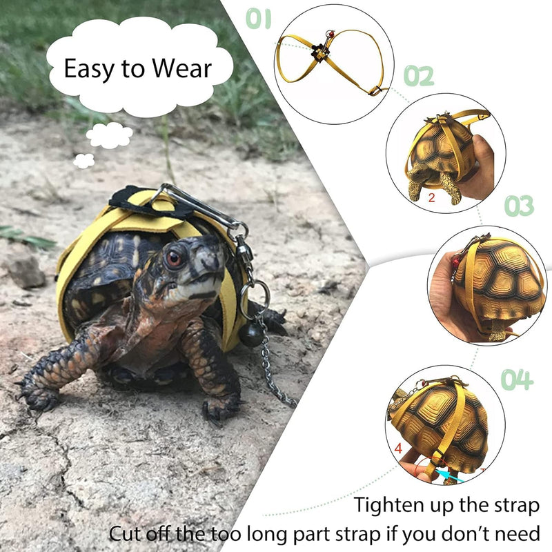 Adjustable Harness & Leash Set Strap for Turtles Small Pet Leash Walking Rope for Tortoise Outdoor Walking Training Control Rope (Pink,L) Pink L - PawsPlanet Australia