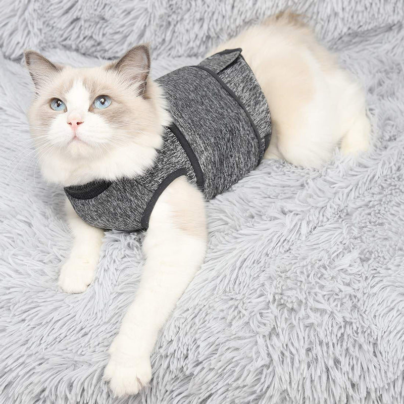 Coppthinktu Cat Anxiety Jacket, Anxiety Vest for Cats, Cat Anti Anxiety Vest, Shirt for Cat, Cats Calming Wrap Vet Recommended Calming Solution Vest for Fireworks, Travel, Separation Large Grey - PawsPlanet Australia