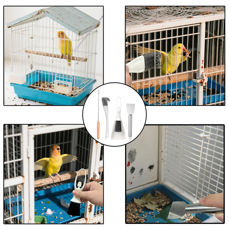 Bird Cage Cleaning Brush Tool Set, Bird Cage Cleaner, Suitable for Bird Cages, Rabbit Cages, Hamster Cages, Parrot Cages, and Other Small Pet Cage Accessories - PawsPlanet Australia