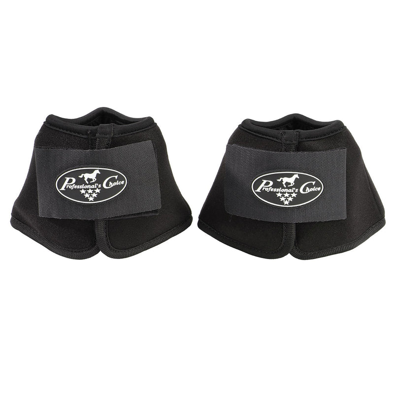 Professional's Choice Ice Bell Horse Boots - Equine Cold Therapy Neoprene Hoof Wraps with Flexible Gel Pockets, Black, Pair Large
