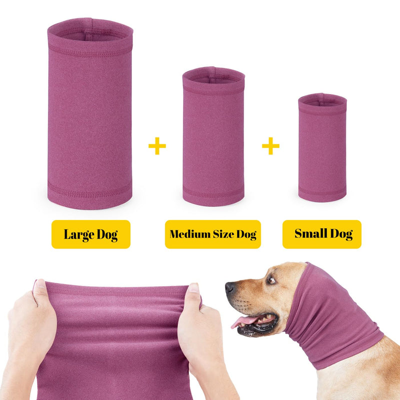 Dog Quiet Ear Covers for Ear Protection, Calming Ear Muffs for Medium Large Dogs Hood for Anxiety Relief/Calming/Warm (Large, Rose Earmuffs) - PawsPlanet Australia