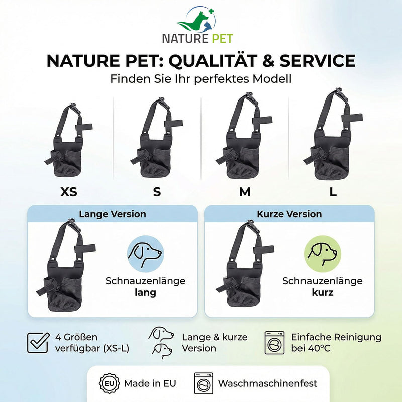Nature Pet Poison Bait Protection Dog / Lick Protection for Wounds and Surgery / Instead of Plastic Collar or Collar / Protective Net Long Design (L) 2-black l