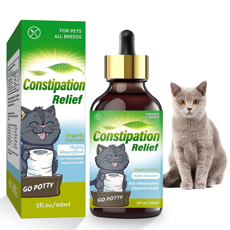 Cat Constipation Relief, Cat Láxatîve Constipation Relief, Natural Health Supplêments to Help Digestion, Cats & Dogs, 2 Fl Oz - PawsPlanet Australia