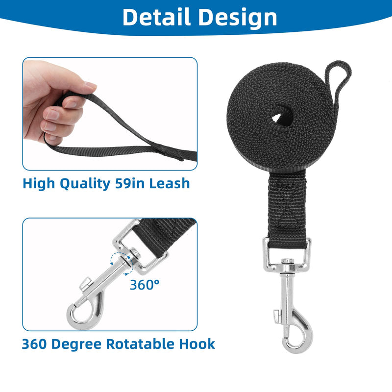 PAWCHIE Puppy Harness and Leash Set - Soft Mesh Dog Vest Harness, Reflective & Adjustable Harness for Small to Medium Dogs, Cats and Puppies,Easy Walk Comfortable Pet Harness with Handle (5-10 lbs) X-small (Pack of 1) Black - PawsPlanet Australia