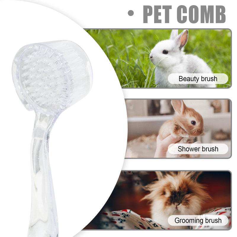 3 Pck Hamster Bath Brush Massage Combs, Reptile Cleaning Supplie for Hedgehog Turtle white - PawsPlanet Australia
