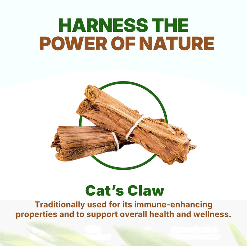 Go Nutra - Cat’s Claw Powder, Pure Cats Claw Herbal Supplement Wildly Harvested from Peru, All Natural UNA de Gato for Water, Tea, Juice, and More, Non-GMO, Gluten-Free, Vegan, 1lb - PawsPlanet Australia