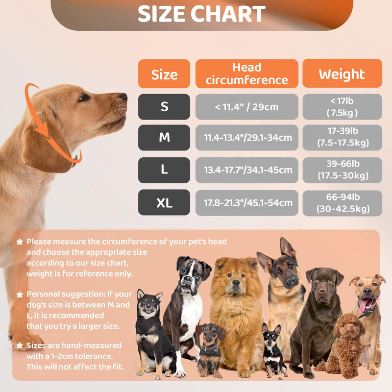 Dog Ear Defender Noise Cancelling - Warm Dog Ear Protector Muff Warp for Calming Anxiety Relief Hear Protection Adjustable Puppy Head Cover Hat for Sleep Groom Drying Firework Thunder (S) Black S