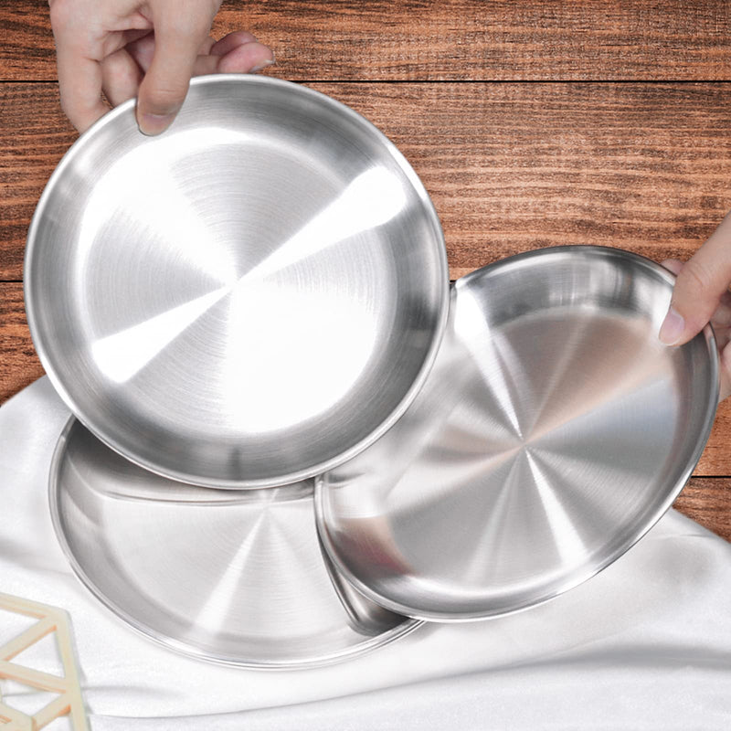 Stainless Steel Cat Dishes for Food and Water Bowls for Small Pets Relief of Whisker Fatigue -2 Sets Shallow Style 6 ounce,2 sets - PawsPlanet Australia