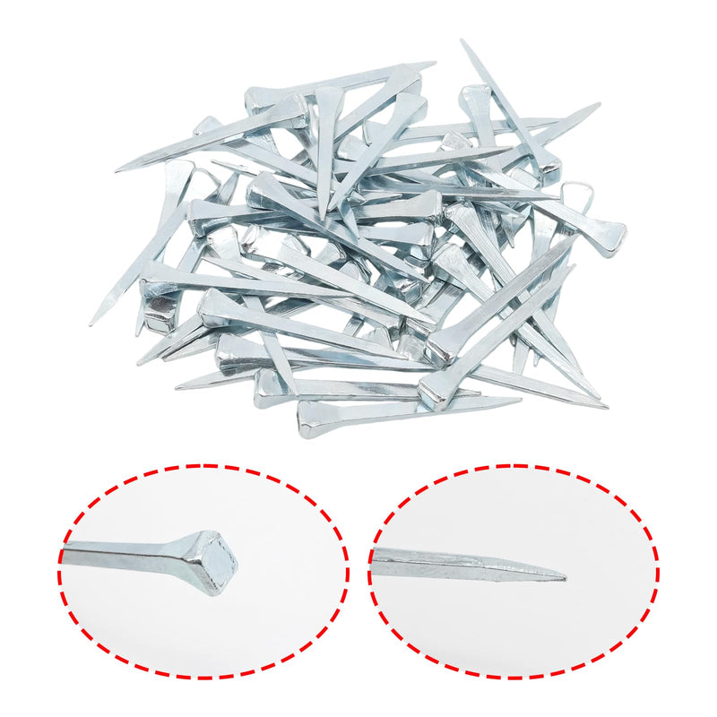 PINE & LINEN 50pcs E3 Horseshoe Nails,Low Carbon Steel Training Nail Equestrian Tools,Securing Firmly Nails for Horse Training/Equestrian Sports(1.77inch) 45mm/1.77inch
