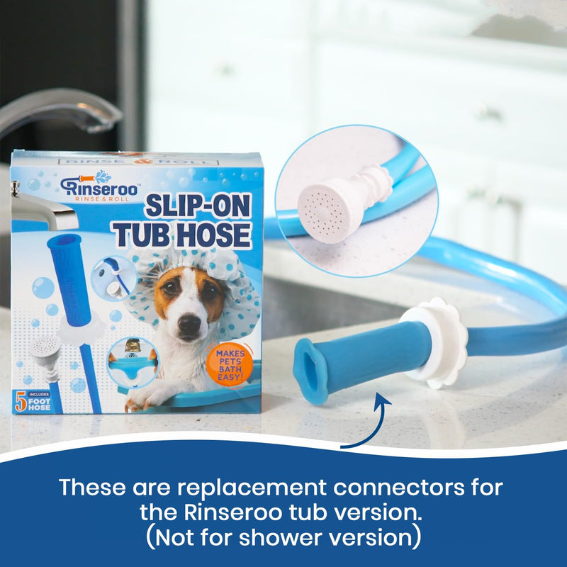 (2 Pack) Replacement Hose Connectors for Rinseroo TUB Faucet & Sprayer, Slip-On Hose Attachment for Cleaning Tubs & Bathing Pets. Faucet Adapter Fits Spouts Up to 3" Wide (Rinseroo Sold Separately)… Tub Hose Connector - PawsPlanet Australia